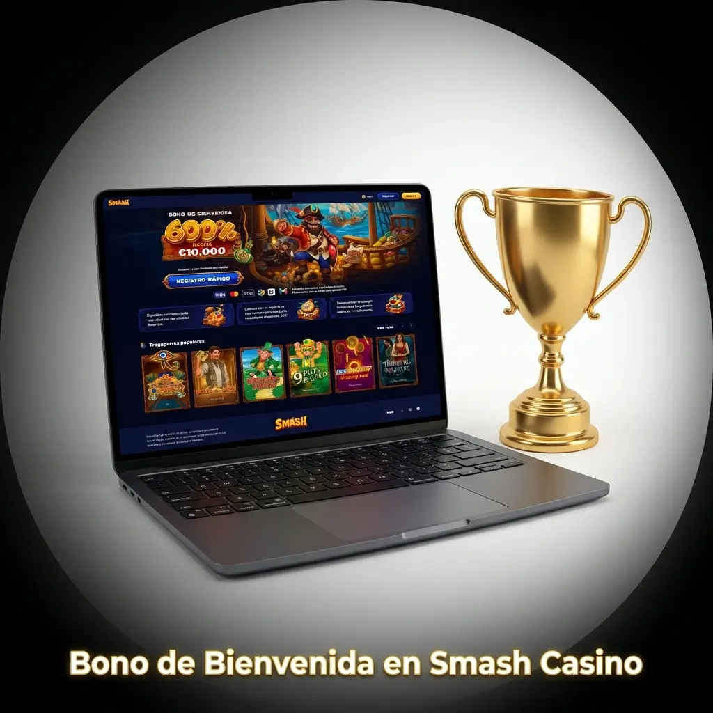Bono de bienvenida Smash Casino: 600% hasta 10.000 EUR en tragaperras o 250% hasta 5.000 EUR en apuestas