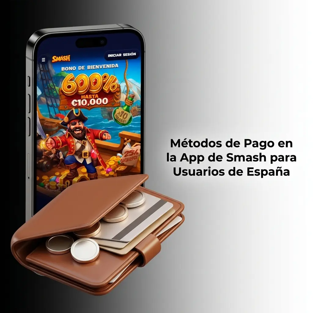 Métodos de pago en la app Smash para España: Visa, Mastercard, Amex, criptomonedas, Giropay y Sofort.
