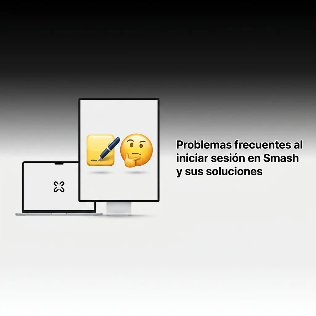 Tabla con problemas frecuentes al iniciar sesión en Smash y sus soluciones paso a paso