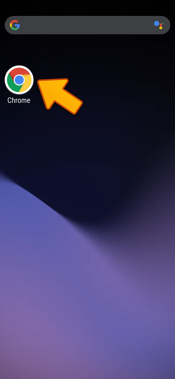 Inicia Google Chrome en tu Android para buscar el sitio Smash.