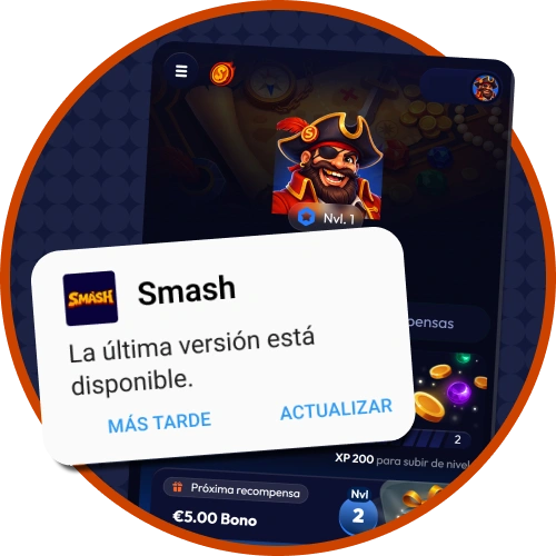 Mantén tu app de Smash siempre actualizada con las últimas novedades.