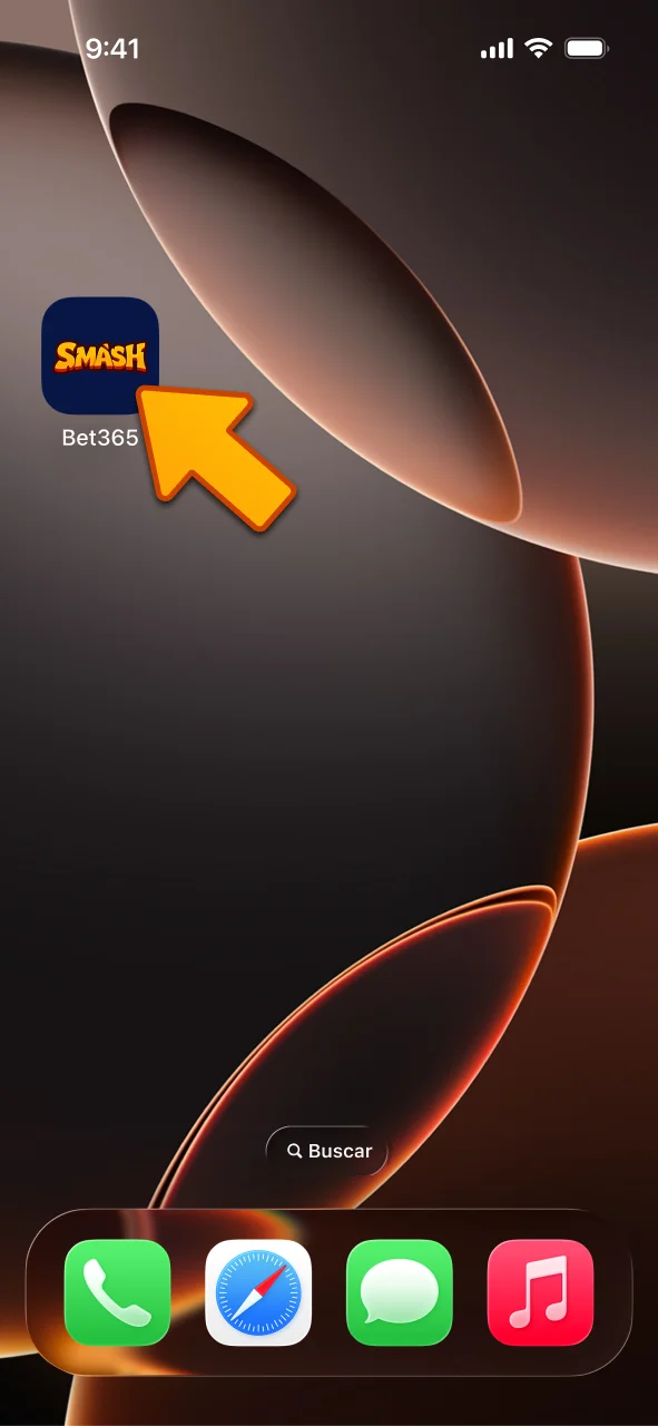 Abre el sitio móvil de Smash desde el navegador de tu teléfono.