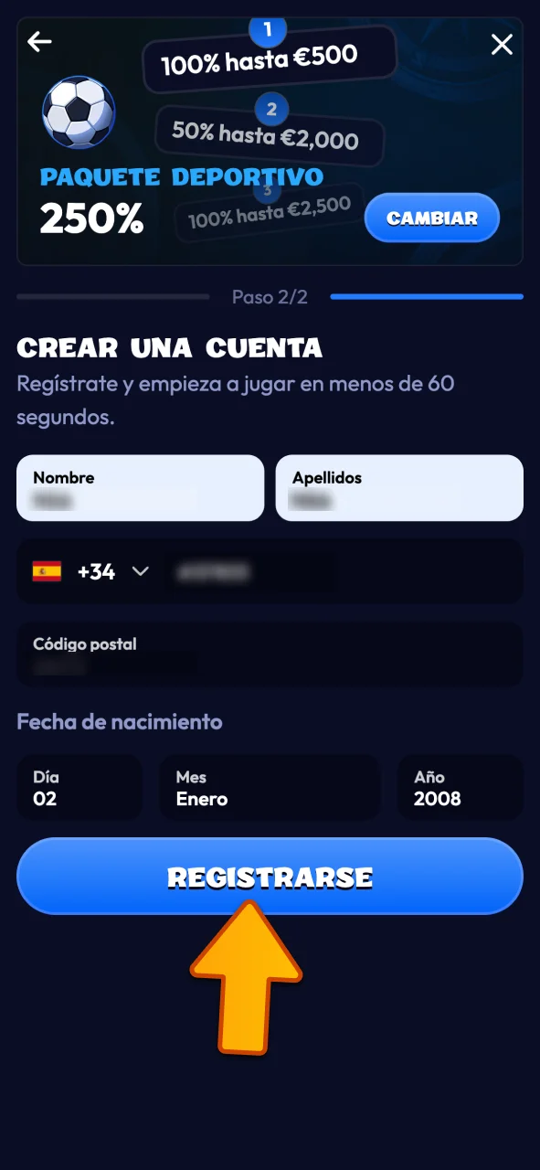 Finaliza tu registro en Smash para activar tu cuenta de juego.