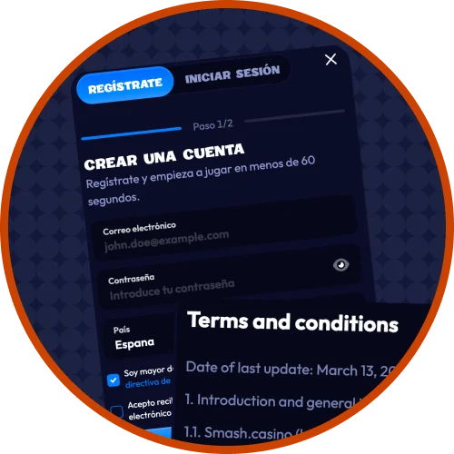 Registra una sola cuenta por usuario en el casino Smash.
